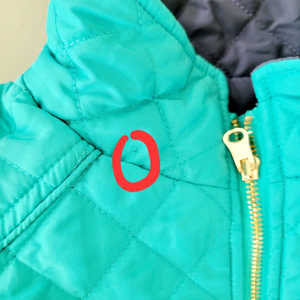 Tracy‎ Negoshian Amelia Vest Reversible Quilted Navy / Turquoise Womens Medium - Picture 10 of 10